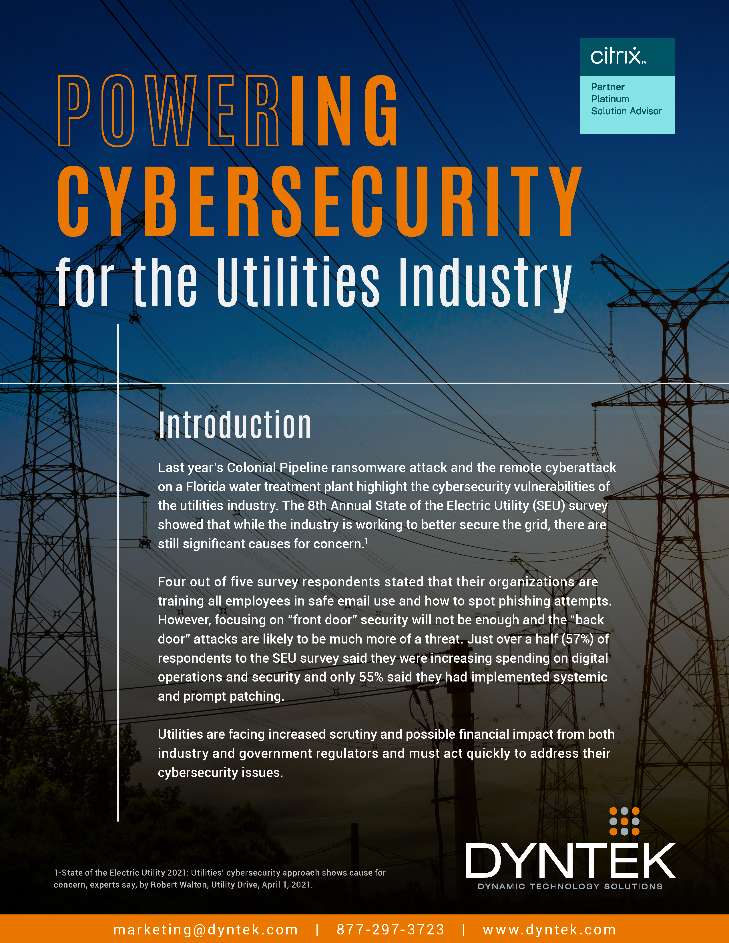 Power Cybersecurity for the Utilities Industry_DynTek_final_Page_1