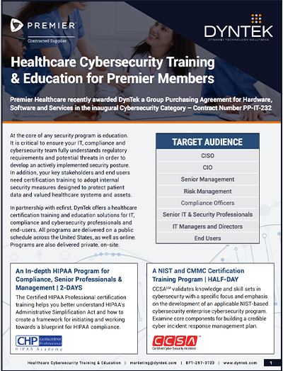 healthcare Cyber Security Training-premier